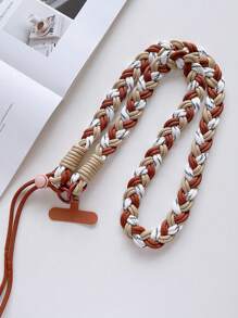 1 قطعة سير هاتف طويل قابل للتعديل مضفر ب- 6 خيوط، سير هاتف متين للحمل عبر الجسم