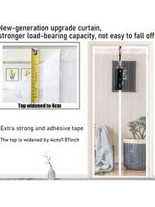 DeTODO Mosquitero Magnético, Cortina de Puerta anti-Mosquitos, Mosquitera Magnética para Puertas, Con Malla Super Fina Para Dejar Pasar el Aire Fresco, Cierra Automáticamente, Facil de Instalar - Blanco - Ver 6
