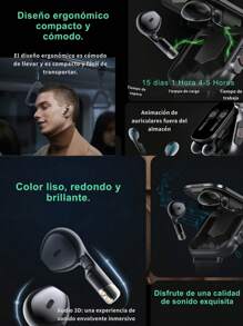 EFFEOKKI Smartwatch 2 en 1 con auriculares inalámbricos TWS, auriculares, función de llamada, medición de presión arterial, deportivo, compatible con iPhone y Android - Correa negra D8 - Ver 4