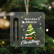 9 Styles Acrylic Money Clip Ornaments, Cash Envelope Gift Box, Family Holiday Decor Creative Small Gifts