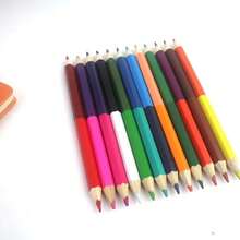 1pc Softened Poplar Birch HB Colored Drawing Double-Color Pencil Creative Stationery For Elementary School Students - Multicolor - View 7