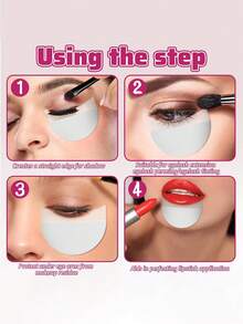 50片无纺布眼线保护垫，眼影眼线贴，嫁接睫毛隔离贴无纺布隔离眼贴卸睫毛工具，假睫毛延长化妆工具，化妆隔离贴，眼影，眼线，睫毛延长和唇妆辅助工具 - 彩色 - 查看 7