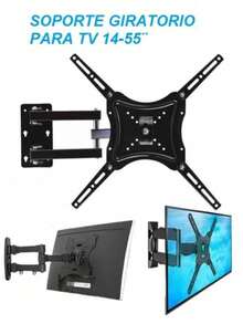 Soporte Articulado para Televisores de 12 a 55 Pulgadas Ideal para Hogar u Oficina Moderno - Negro - Ver 2