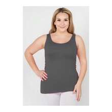 Yelete Comfortable Plus Size Tank Tops For Women - 灰色 - 查看 4
