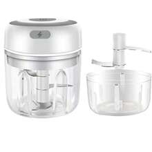 Mini Portable Electric Garlic Chopper Grinder  Stainless Steel - White - View 5