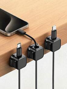 Magnetic Cable Organizer, Simple Cord Winder, Self-Adhesive Cable Management Clips, Desktop Mouse Cord Holder - Multicolor - View 8