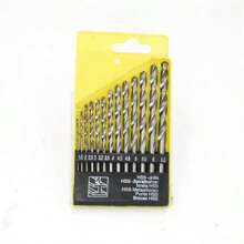 13pcs High Speed Steel Twist Drill Bit Set, Straight Shank Twist Drill For Woodworking