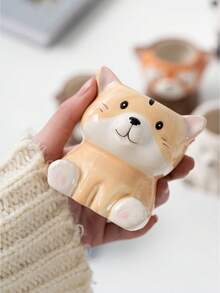 1pc Super Cute Cartoon Animal Succulent Planter, Ceramic Adorable Succulent Pot, Unique Indoor Desktop Decor Planter, Suitable For Succulent Planting, Desktop Decoration, Home Decor, Plant Cultivation - Multicolor - View 4