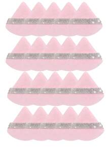 1pc/3pcs/5pcs/10pcs/15pcs/24pcs Black Triangle Makeup Sponge Set, Crystal Velvet Short Pile, Soft & Sticky, Suitable For Makeup, Home Decor, Vanity, Travel, Bedroom, Ideal Makeup Accessory. The Set Includes Powder Puff, Makeup Blender, Powder Puff, Makeup Sponge, Affordable Price, Suitable As Christmas Gift Or Stocking Stuffer. - Pink - View 13