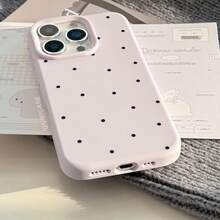 粉色 GUCADI 1 件装紫色复古波点新年软壳全包手机壳，兼容 16/15/14/13/12/11/X 系列，防水防震防摔防刮花 - 紫色 - 查看 6