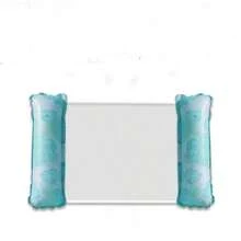 1 pezzo/2 pezzi Amaca galleggiante pieghevole portatile con rete e schienale, letto d'acqua gonfiabile, materasso da piscina a righe per spiaggia e sport acquatici