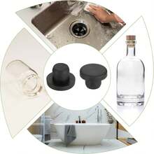 35 Stücke 12mm schwarze Hochtemperatur-Silikongummi T-förmige Stöpsel, für 11,3-12,05mm Löcher, solide wasserdichte Knopflochendkappen, für Pulverbeschichtung, Dichtungsstopfen, Rohrlöcher, Halloween- und Weihnachtsparty-Zubehör