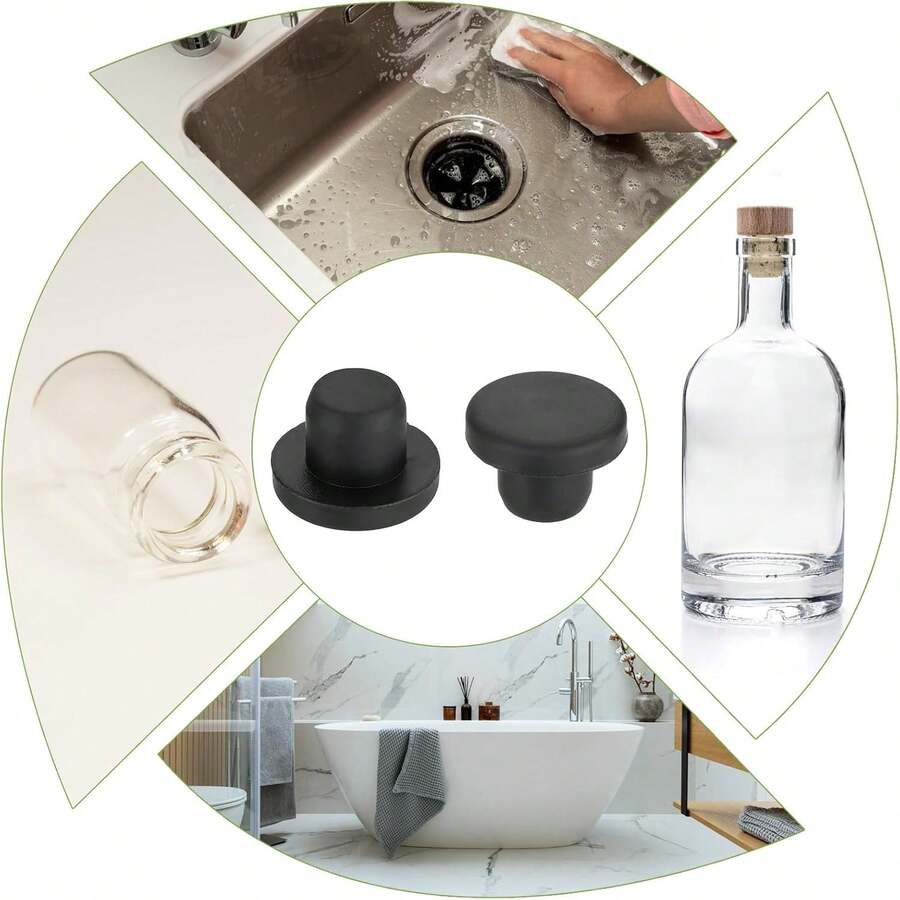 35 Stücke 12mm schwarze Hochtemperatur-Silikongummi T-förmige Stöpsel, für 11,3-12,05mm Löcher, solide wasserdichte Knopflochendkappen, für Pulverbeschichtung, Dichtungsstopfen, Rohrlöcher, Halloween- und Weihnachtsparty-Zubehör