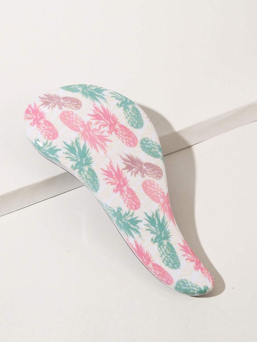 1pc Princess Brush, Dual Use Wet & Dry Hair Brush, Printed Design For Smooth & Voluminous Hair - Multicolor - View 1