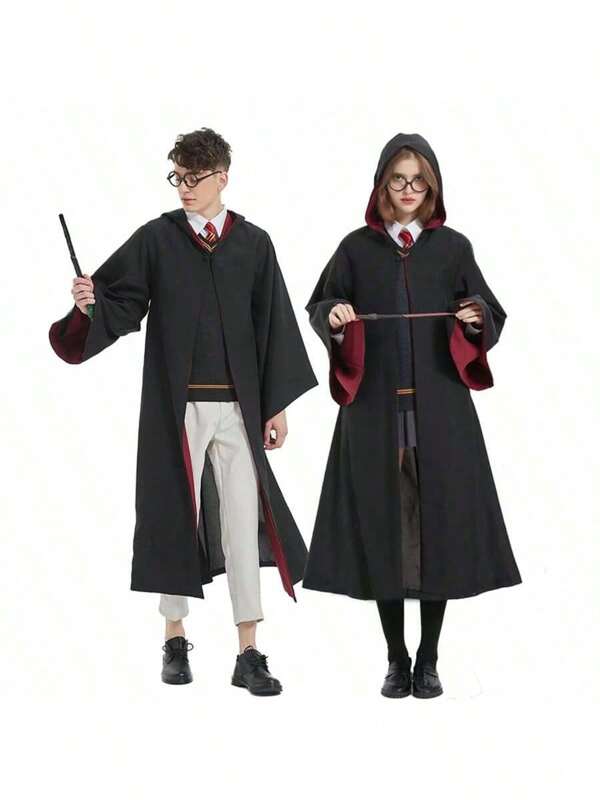 Potter Wizarding Robe Cosplay Costume Harry Halloween Cloak Wizarding Robe Performance Costume Graduation Photo Outfit; College Style Class Uniform For University Students