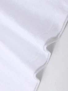 Fashionable Men's Round-Neck Printed Casual Short-Sleeved T-Shirt, Y2K Street Dance Street Retro Style 180g Pure Cotton, Cartoon Graffiti Maintaining Faith Pattern Short-Sleeved Versatile Summer Must-Have T-Shirt Top For Both Men And Women - 白色 - 查看 4