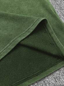 Zhuo Tianxi Men's Dark Color Casual Vintage Washed Round Neck Vest - Dark Green - View 5