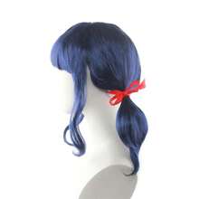 Unleash Your Inner Gothic Princess With Our Dark Blue Pigtail Wig: Designed To Complement Any Halloween Costume And Add A Touch Of Elegance And Mystery - Blue - View 4