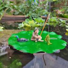 套装漂浮仿真荷叶假荷叶乌龟躲叶庭院鱼池鱼缸造景装饰摆件