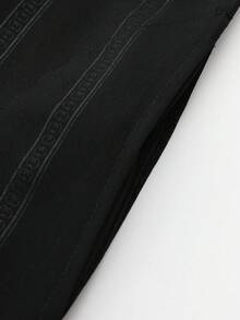 新款简约条纹长袍、阿巴雅伊斯兰宽松长袍、短袖刺绣穆斯林口袋长袍、休闲阿拉伯风格、男士传统甘杜拉祈祷休闲节日服装、优雅的斋月服装、优雅奢华的传统男士服装 - 黑色 - 查看 9