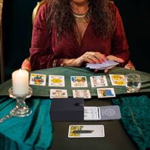 Tarot Card Box - Elegant Black Tarot Card Storage Box With Folding Lid Design, Scratch-Resistant And Impact-Resistant, Portable For Tarot Readers, Mediums, And Collectors, Compatible With Standard Size Cards (3.03x 1.67inch ), Divination Accessories, Fashionable Appearance, Sturdy Structure, Suitable For Occult Enthusiasts - 灰色 - 查看 9