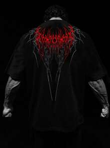 Plus Size Men's Summer Striped Retro Casual Short Sleeve Round Neck T-Shirt, Polyester Fabric, Suitable For Sports And Fitness