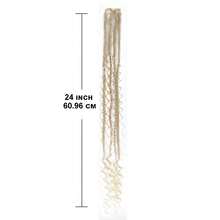 24 Inch Bohemian Style Braided Hair Extensions, 2 Clips, Synthetic Box Braids, Curly Hippie Braids, 8 Strands Handmade, Soft Wavy, Reggae Style Braids, Ombre Gold For Women - Multicolor - View 6