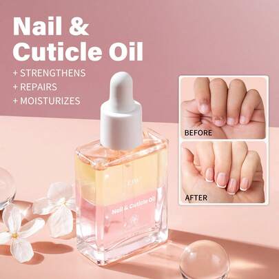 0.5 液体盎司樱花双层角质层护理油 - 滋养配方，淡雅香气 | 适用于指甲和角质层护理 | 深层滋养，快速吸收，持久保湿 | 提升指甲健康光泽