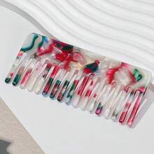 Personalized Acetate Comb Engraving | Wedding Gift | Bachelorette | Bridal Shower | Bridesmaid Proposal | Birthday | Graduation | Halloween Gift - Multicolor - View 43