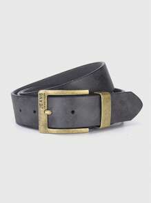 1 buc Curea din piele PU de înaltă calitate pentru bărbați, cu cataramă metalică retro, curea pentru agrement, curea de afaceri, accesoriu la modă pentru bărbați, curea de designer, mărime mare, pentru cadouri ideale