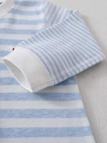 Baby Jumpsuit, Newborn Infant Jumpsuit, Blue Bear Print Spring/Autumn Snap-Up Jumpsuit, Unisex