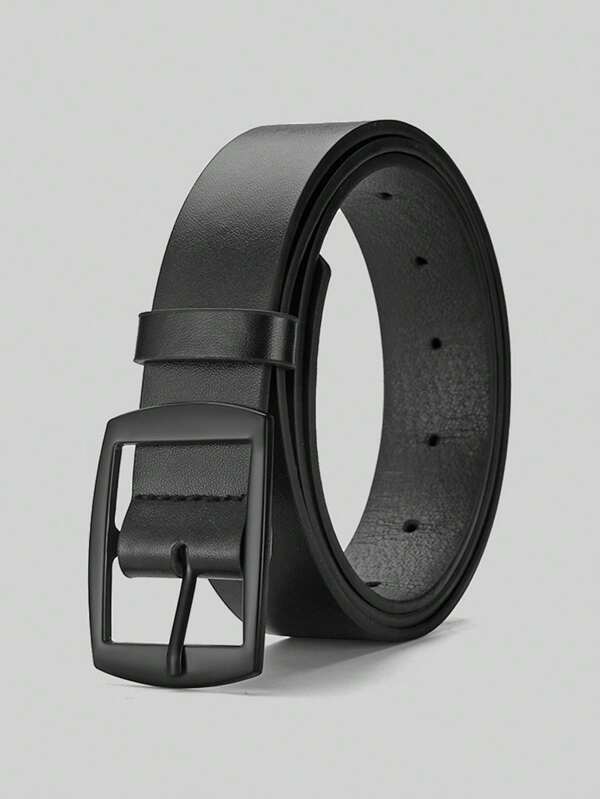 1pc New Fashionable Leisure Luxury Men's Belt High-Quality PU Leather Belt Metal Pin Buckle Accessory Designer Belt Plus Size, Suitable For Pairing With Jeans, Unisex, Ideal Gifts For Family And Friendscasual, Business, Boyfriend Husband Father Dad Men Gift, Daily Wear, Fashion, Teen, Outdoor, Vacation, Athletic, Travel, Street, Boho, Vintage