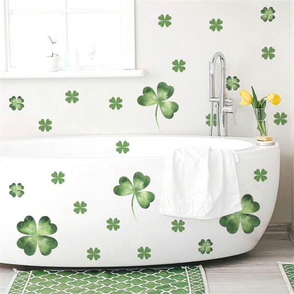 Pegatinas para baño, cuarto de baño y inodoro, pegatinas de pared esmeriladas antideslizantes, pegatinas autoadhesivas para embellecer el baño, pegatinas para bañera, tanque de agua y asiento, pegatinas autoadhesivas para pared de baño, pegatinas decorativas para crear una atmósfera fresca, accesorios de baño