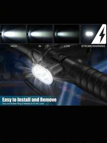 1pc/2pcs Mountain Bike Front And Rear LED Lights, USB Rechargeable, Handlebar Mounted, High Brightness, Suitable For Night Riding