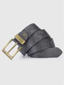 1 buc Curea din piele PU de înaltă calitate pentru bărbați, cu cataramă metalică retro, curea pentru agrement, curea de afaceri, accesoriu la modă pentru bărbați, curea de designer, mărime mare, pentru cadouri ideale