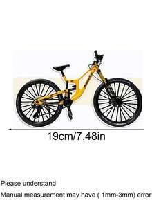 Upgraded Dual Shock Absorber Alloy Downhill Soft Tail Mountain Bike, Unisex Mountain Bike Model Ornament