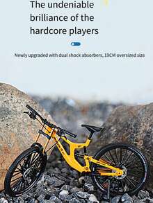 Upgraded Dual Shock Absorber Alloy Downhill Soft Tail Mountain Bike, Unisex Mountain Bike Model Ornament