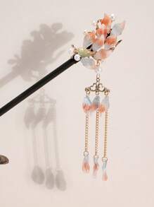 Pasador de pelo con decoración de flores, regalo elegante perfecto para amigos para uso diario, accesorio para moño, pieza para moño, pasadores para peinado, accesorios para el cabello, accesorios para la cabeza - Multicolor - Ver 4