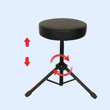 Foldable Lifting Music Stool, Piano/Guitar/Drum Set Universal Performance Chair, Non-Slip Triangular Bracket - Black - View 2