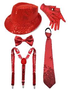 D EXCEED 1/2/3/5/6/9PCS 1970 年代复古迪斯科亮片帽 | 男女通用闪光派对帽，适合夜总会、婚礼庆典和生日 | 闪亮中性舞蹈帽