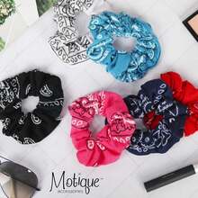 Bandana Scrunchies Cotton Hair Bobble - Set Of 2 (Red)Valentine's Day JL70 - White - View 4