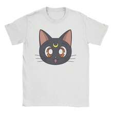 Sailors Moons Luna Girls Anime Tee Shirt For Men Women New Arrival T Shirts 100% Cotton Clothing2 - trắng - Xem 1