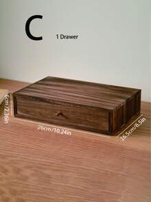 1 Stück Holz Schreibtisch Aufbewahrungsbox, Monitor Erhöhung Organizer, Schmuckschublade, Mini Studenten Schreibwarenschrank, multifunktionale Schreibtisch Aufbewahrungsbox, Paulownienholz Schmuckkasten, Holz Schubladenaufbewahrungsschrank, mehrschichtiger Massivholz Aufbewahrungsschrank