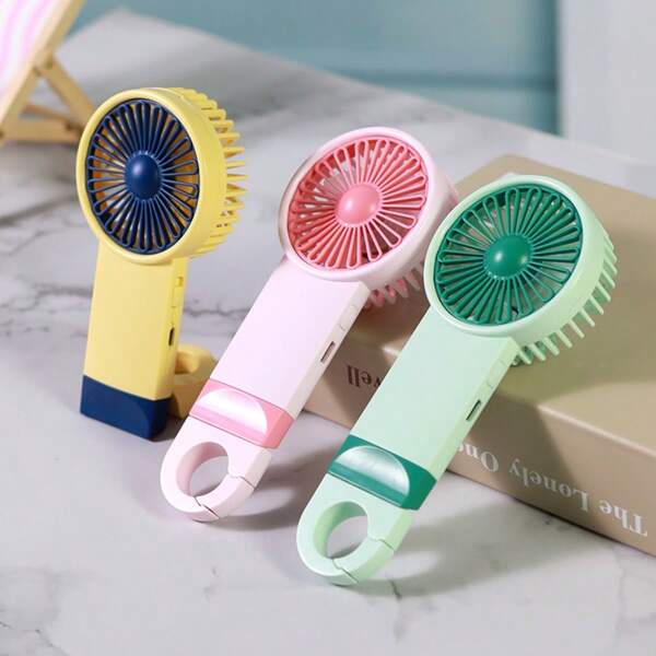 AOYI 1 Pc Mini Handheld Fan, Portable & Battery Operated Cooler Fan, Handheld Mini Fan With Strap, Simple Design, 1-Speed For Outdoor Use
