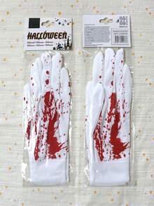 3pcs Set/Halloween Party Decoration Blood Gloves, Bloodstained Socks, Aprons Cosplay, Makeup Ball Props - Multicolor - View 8