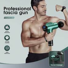 Krachtige spierontspanner, massagepistool, draagbaar spiermassagepistool voor lichaamsmassage, diepe rugmassage voor atleten voor pijnverlichting, percussiemassageapparaat met 10 massagekoppen en stille borstelloze motor, cadeaus voor Vaderdag
