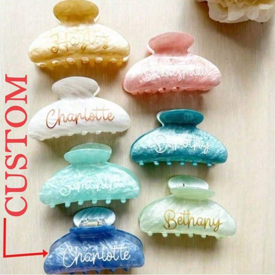 Customized Hair Clips - Personalized Bridesmaid Gifts, Bohemian Style, Wedding Favors, Bridal Gifts, Bridesmaid Gifts, Wedding Decorations, Back To School, Birthday Gifts, School Supplies, Back To School