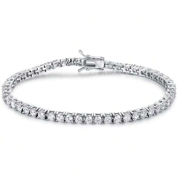 Artificial Zirconia Bracelet - Glittering And Magnificent Bracelet - Versatile Style, Suitable For Both Formal Events And Daily Wear