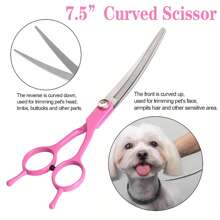 Premium Pet Grooming Scissors Set, Stainless Steel Dog And Cat Trimming Shears With Ergonomic Design For Both Hands, Professional Pet Hair Cutting Tools With Comb And Maintenance Accessories