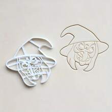 1 Set Halloween Cookie Cutters - Durable Plastic Cookie Molds, Witch Themed Shapes For Halloween Baking, Including Witch Hat, Finger, Cauldron And Head - Suitable For Holiday Parties And Celebration Cookies